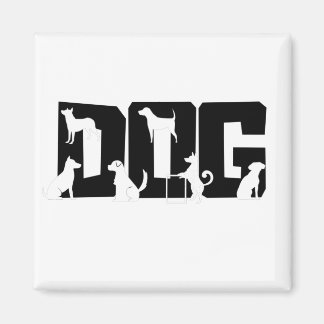 Íman Dog WordArt Em 3d
