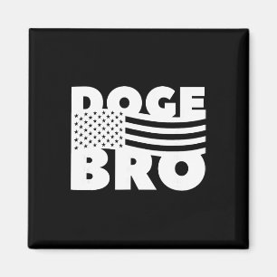 Íman Doge Bro Patriótico Americano Trump Eficiência