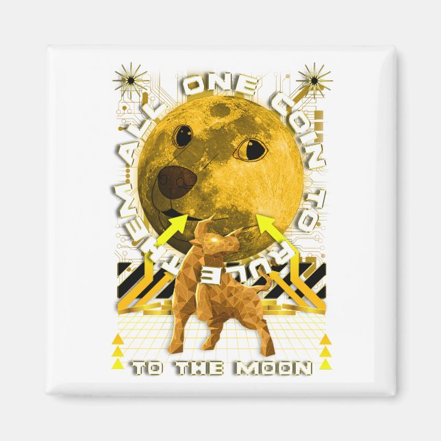 Íman Dogecoin: Uma moeda para governá-los a todos (Frente)