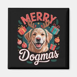 Íman Dógmas Alegres Cachorro Engraçado Chapéu de Papai