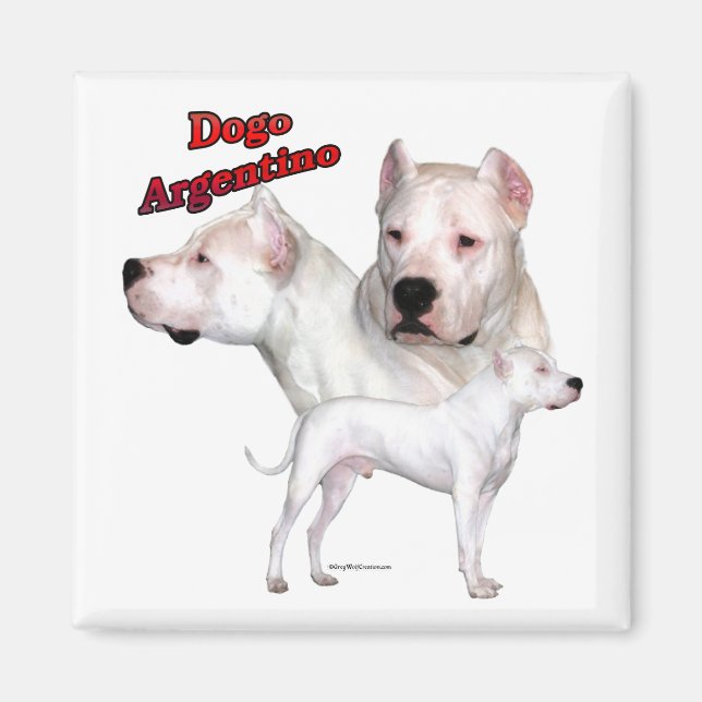 Íman Dogo Argentino Trio 2 - Magnet (Frente)