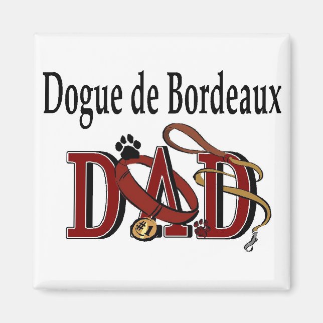 Íman Dogue de Bordeaux Pai Gifes (Frente)