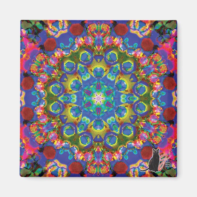 Íman Doily Kaleidoscope Magnet (Frente)