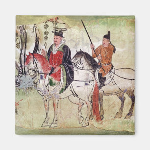 Íman Dois cavaleiro em uma paisagem