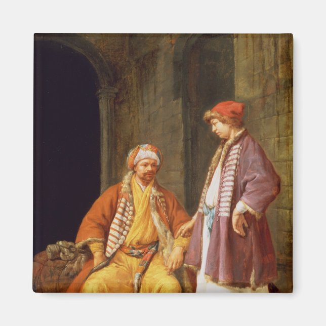 Íman Dois Comerciantes Conversando (Frente)