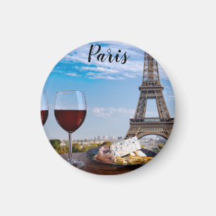 Íman Dois copos de vinho no café em Paris
