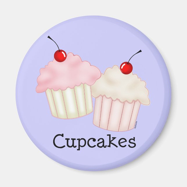 Íman Dois Cupcakes grandes (Frente)