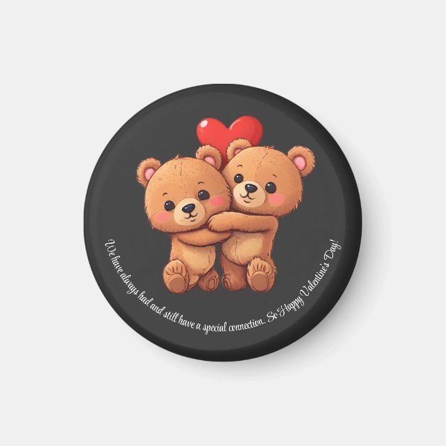 Íman Dois desenhos animados abraçam. (Frente)