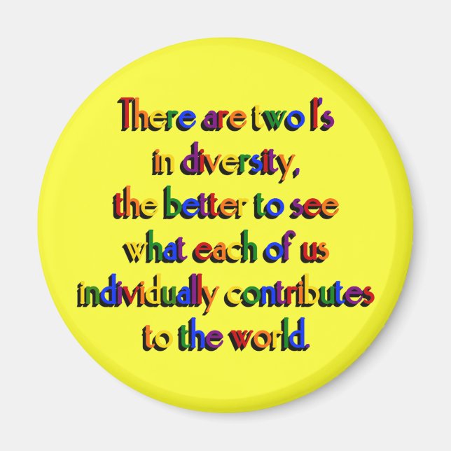 Íman Dois eu estou no Magnet da Diversidade (Frente)
