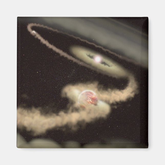 Íman Dois Exoplanetas Gás Orbitando Uma Jovem Estrela (Frente)