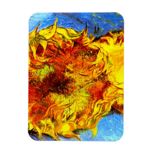 Íman Dois Girassóis Cortados Van Gogh