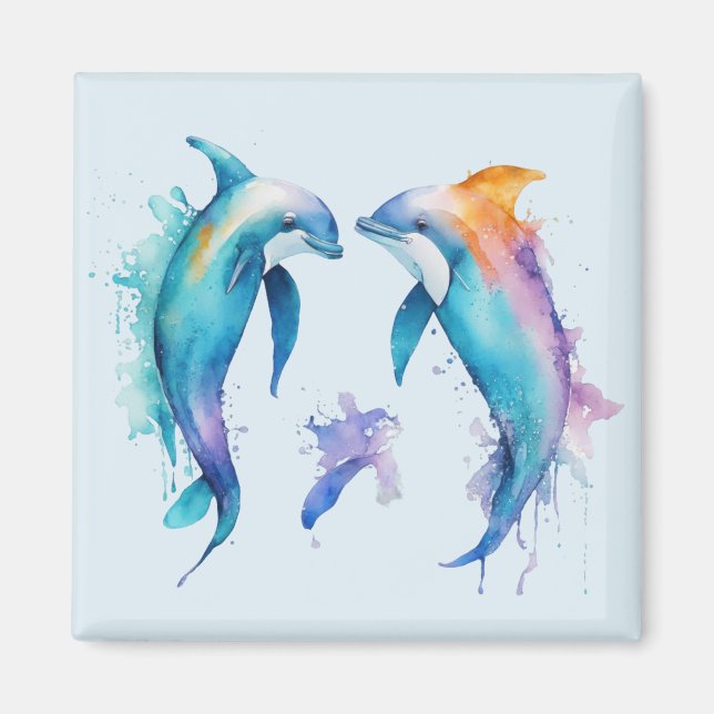 Íman Dois golfinhos bonitos (Frente)