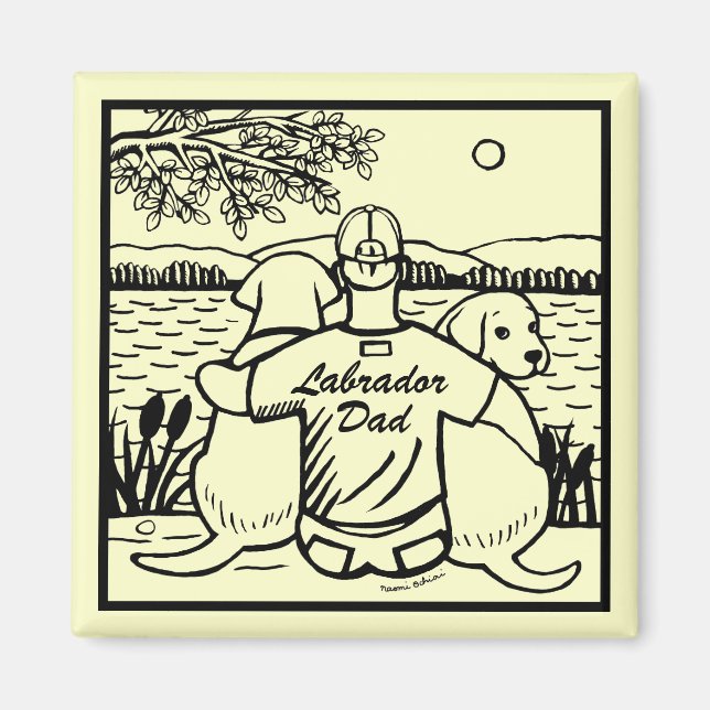 Íman Dois Labradores e Pai (Frente)