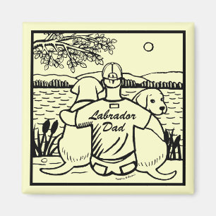 Íman Dois Labradors e pai