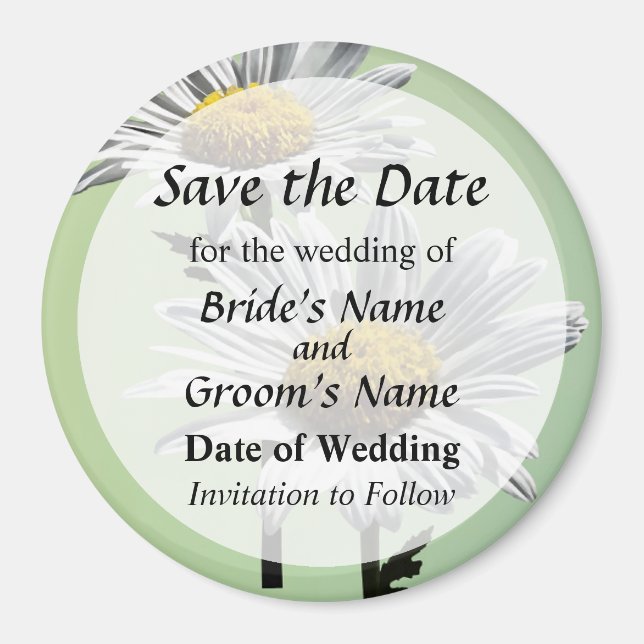 Íman Dois Malmequeres ao Sol Salve a Data (Frente)