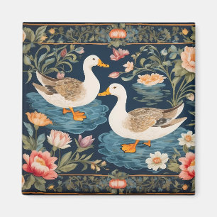 Íman Dois Patos Elegantes William Morris Inspirado