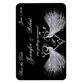 Íman Dois Peacocks Brancos e Magnetos Monográficos do C