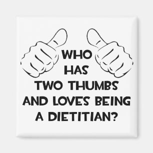 Íman Dois polegares e adoram ser dietitianos