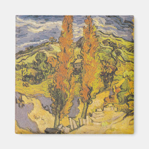 Íman Dois Poplars nos Alpilles por Vincent Van Gogh