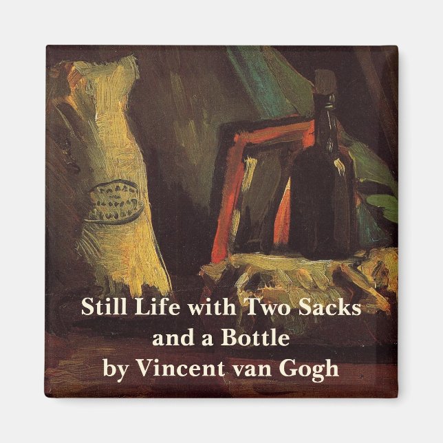 Íman Dois Sacos e uma Garrafa de Vincent van Gogh (Frente)