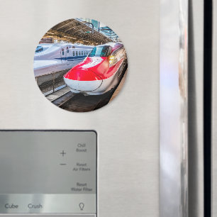 Íman Dois Shinkansen na Estação de Tóquio