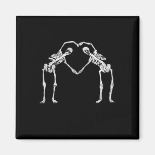 Íman Dois Skeleton Hearts Mãos Clássicas