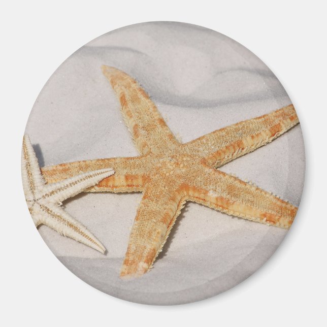 Íman Dois Starfish na Areia (Frente)