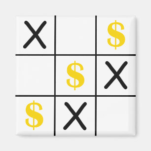 Íman Dólar Tic Tac Toe