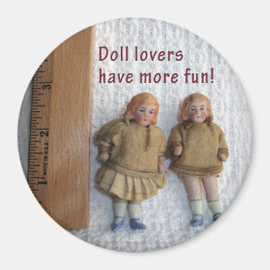 Íman Doll Lover Magnets Gêmeos de Doll Antiquado, Redon