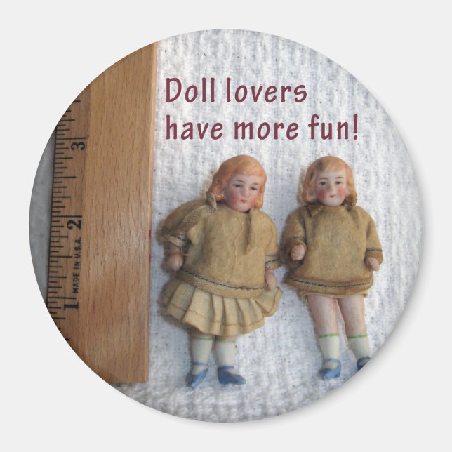 Íman Doll Lover Magnets Gêmeos de Doll Antiquado, Redon (Frente)