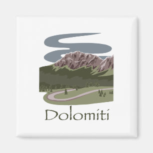Íman Dolomitas Italianas Desenho de Viagem de Caminhada