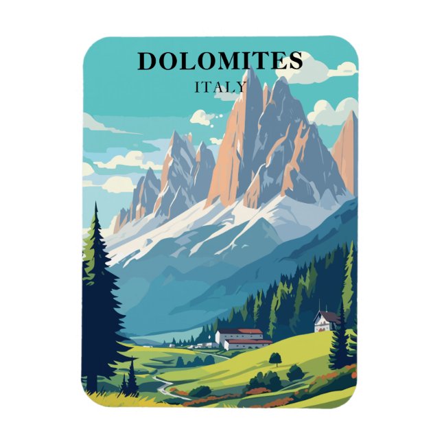 Íman Dolomites Itália Mounties Viagem (Vertical)