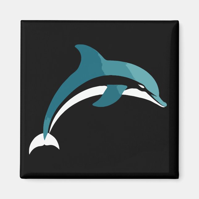 Íman Dolphin Vetor Art Animal Modern Urban Graphic (Frente)