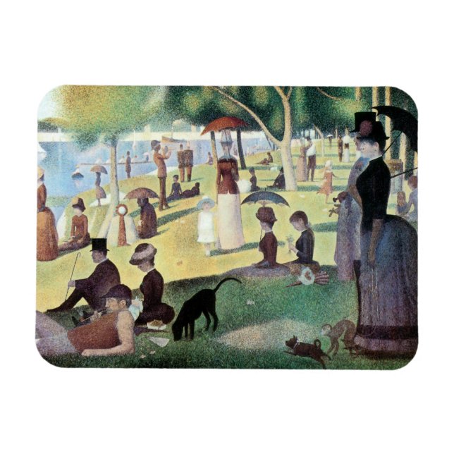 Íman Domingo à tarde, Ilha La Grande Jatte, por Seurat (Horizontal)