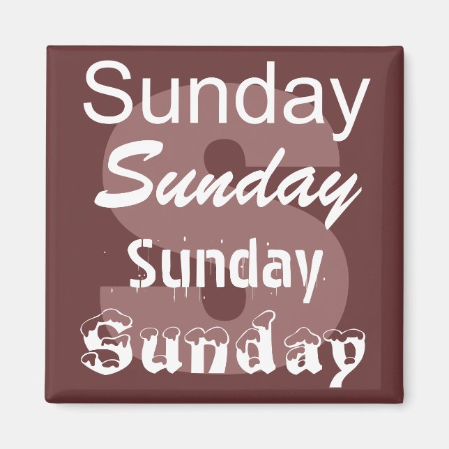 Íman Domingo Dia da Semana (Frente)