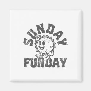 Íman Domingo Divertido Fundo de Pé Funday Sol Fofo Vint