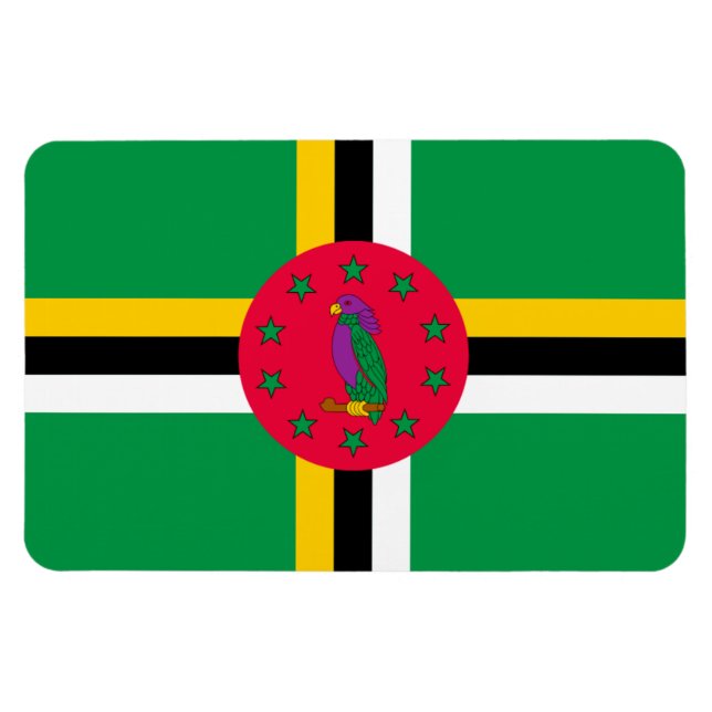 Íman Dominica Flag (Horizontal)