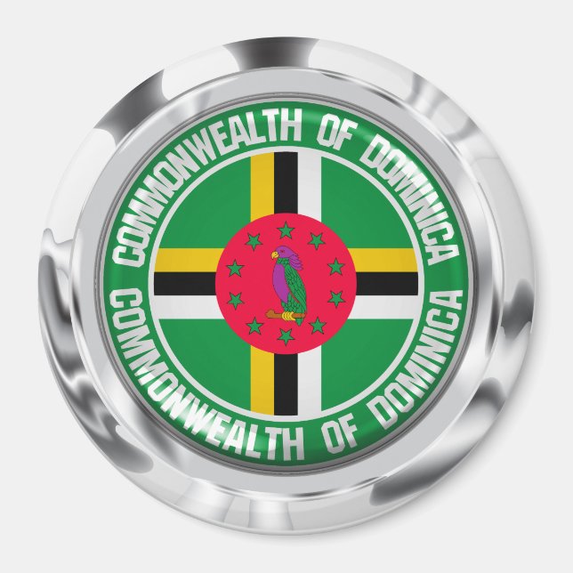 Íman Dominica Round Emblem (Frente)