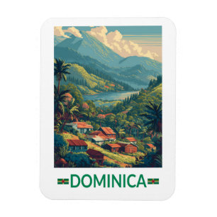 Íman Dominica Viagem Arte Vintage