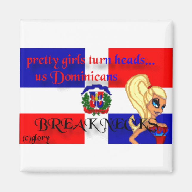 Íman Dominicanos quebram ímã na praça do pescoço (Frente)