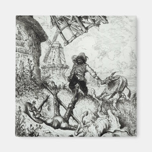 Íman Don Quixote e os moinhos de vento