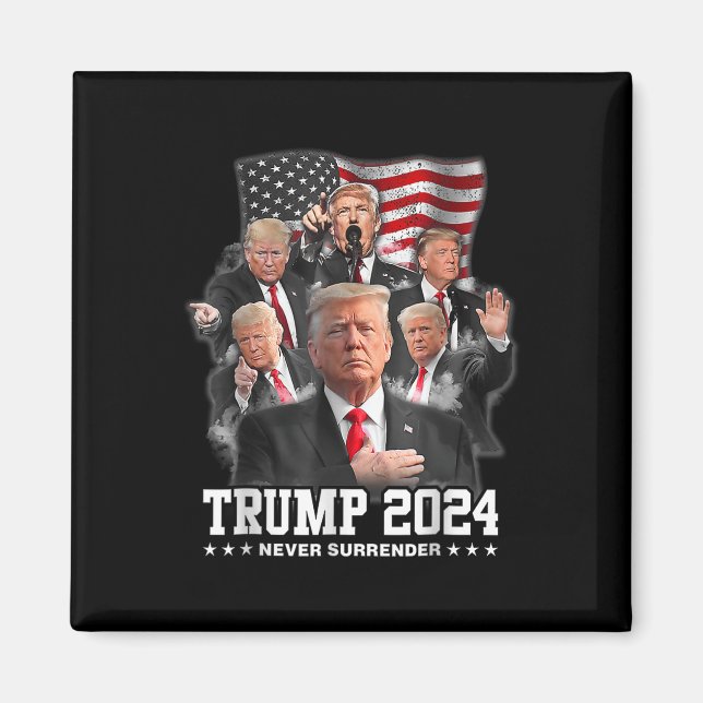 Íman Donald J Trump 2024 Nunca Rende 1 (Frente)