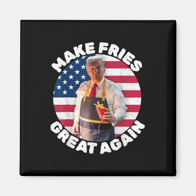 Íman Donald Trump 2024 Batata Frita - Faça Batatas Frit (Frente)