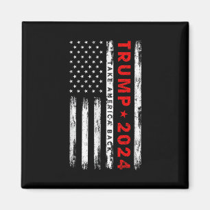 Íman Donald Trump 2024 toma a bandeira americana