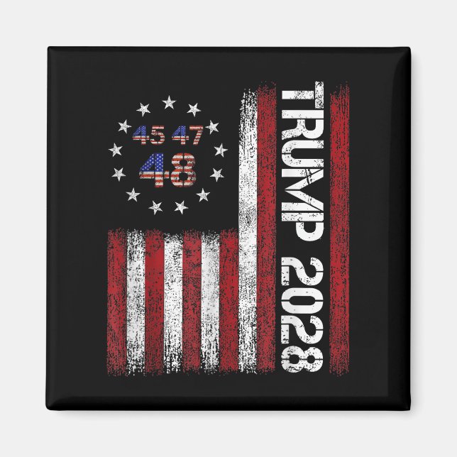 Íman Donald Trump 2028 Trump 45 47 48º Presidente Ameri (Frente)