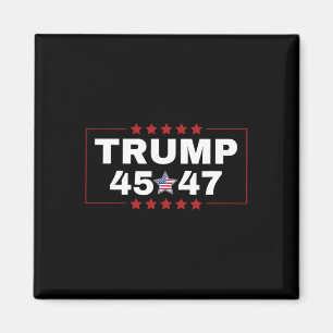 Íman Donald Trump 45 47th Presidente Americano Tee Mega