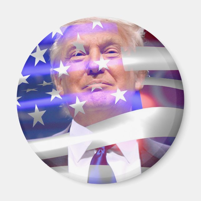 Íman donald trump american flag (Frente)