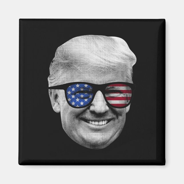 Íman Donald Trump American Flag 4 De Julho (Frente)