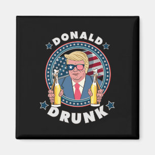 Íman Donald Trump Bêbado 4 De Julho Roupas Engraçadas D