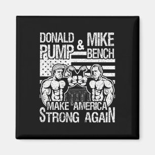Íman Donald Trump Bombeia Mike Pence Supino Reto Fisicu